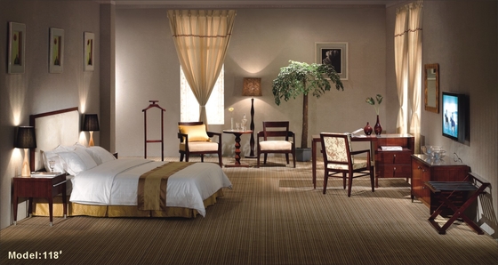 चेरी रंग 1800*2000*250mm राजा आकार बिस्तर पारंपरिक शैली