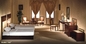ISO14001 प्रमाणित होटल बेडरूम फर्नीचर ठोस लकड़ी होटल फर्नीचर अखरोट रंग सेट करता है