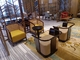 Gelaimei होटल लॉबी फर्नीचर चाय की मेज के साथ ठोस लकड़ी आसान कुर्सी OEM स्वागत है