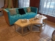पेंटागोनल होटल कॉफी टेबल्स मेटल बेस मार्बल टॉप 550mm